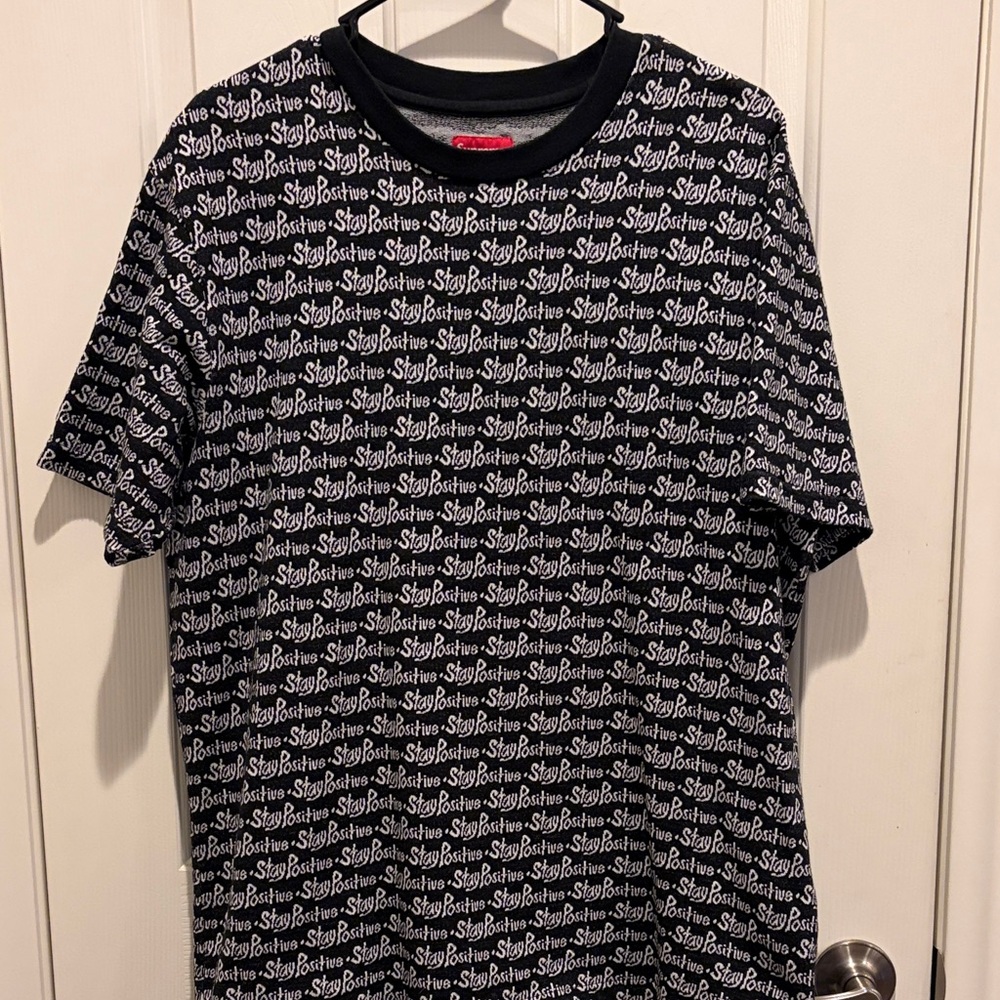Supreme Black and White Logo Tee